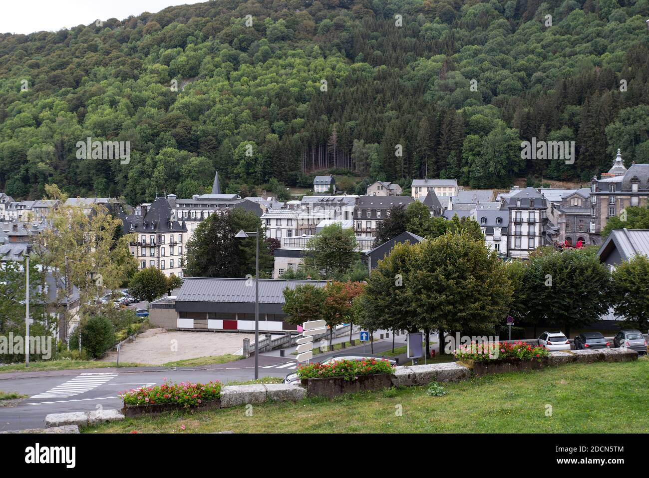 Panorama de la ville de le Mont-Dore en France Banque D'Images