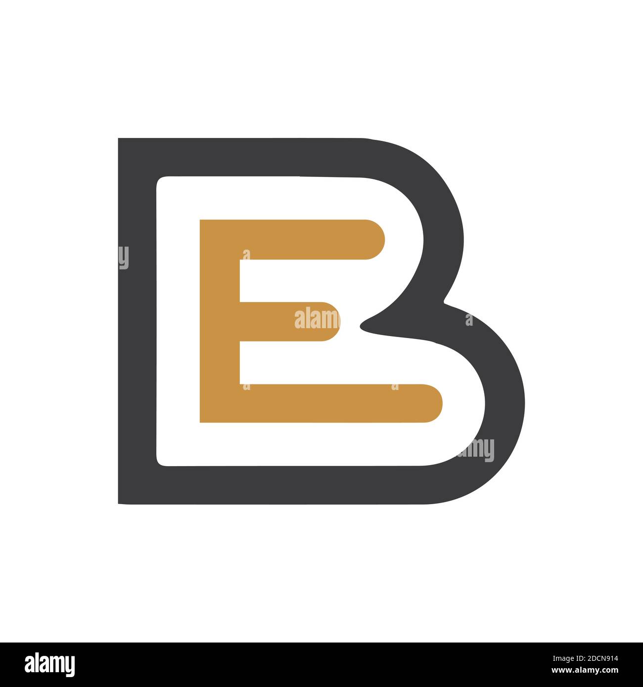 Lettre initiale logo eb ou modèle de conception de vecteur de logo BE Illustration de Vecteur