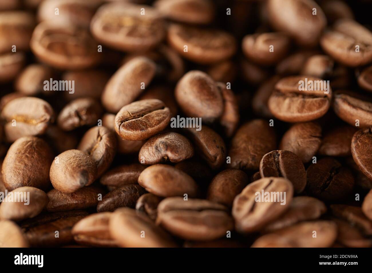 Les grains de café torréfié Banque D'Images