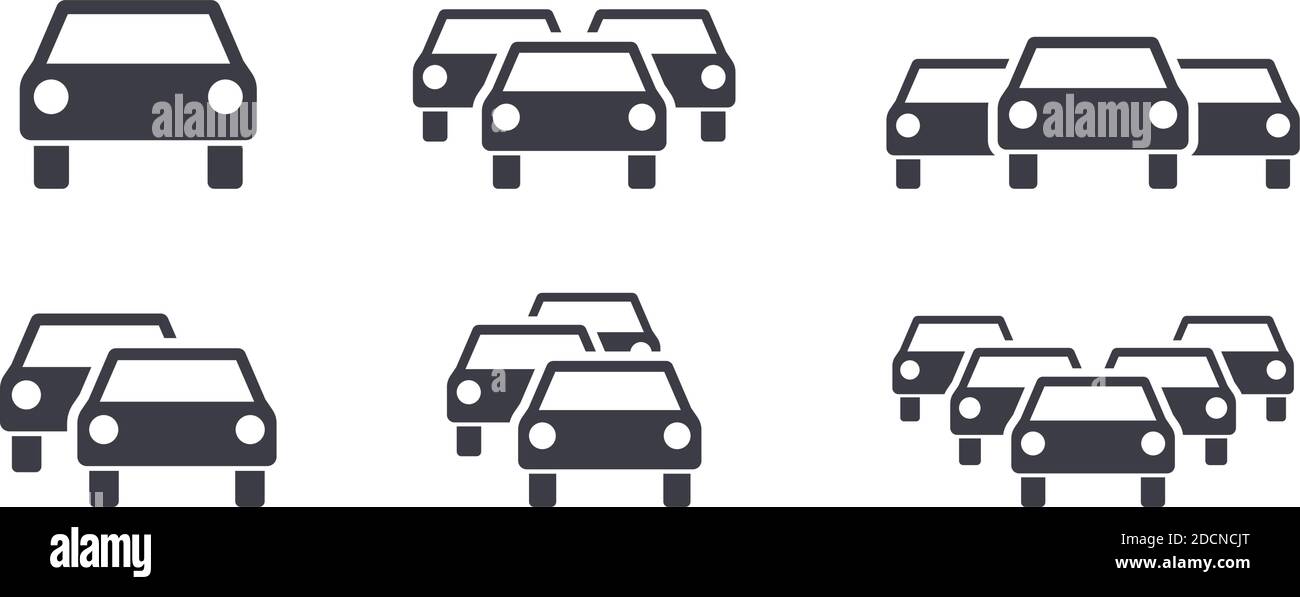 Simple bouton ou icône de symbole de voiture isolée sur fond blanc Illustration de Vecteur