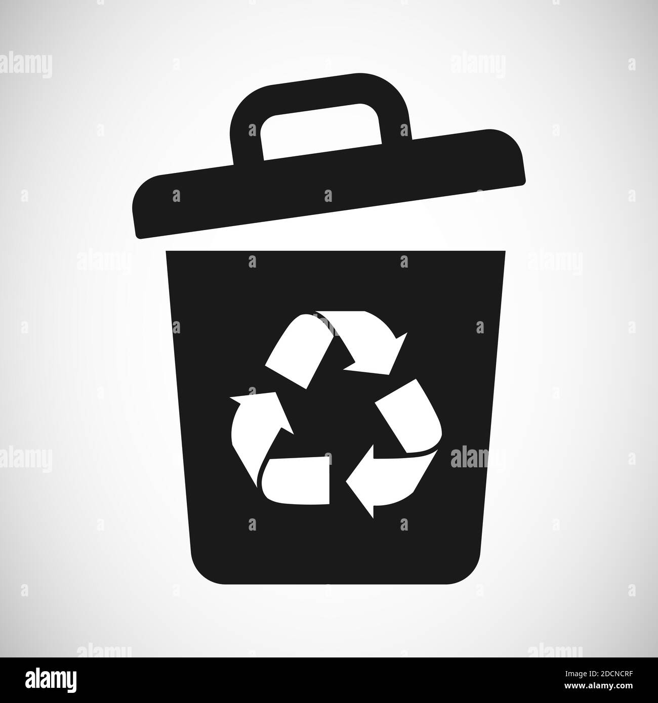 Icône TrashCan avec motif plat symbole de recyclage Illustration de Vecteur