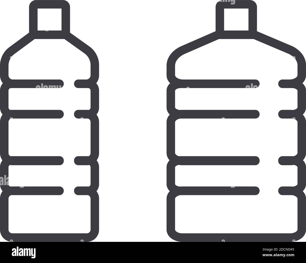 Illustration vectorielle de l'icône de la bouteille d'eau en plastique Illustration de Vecteur