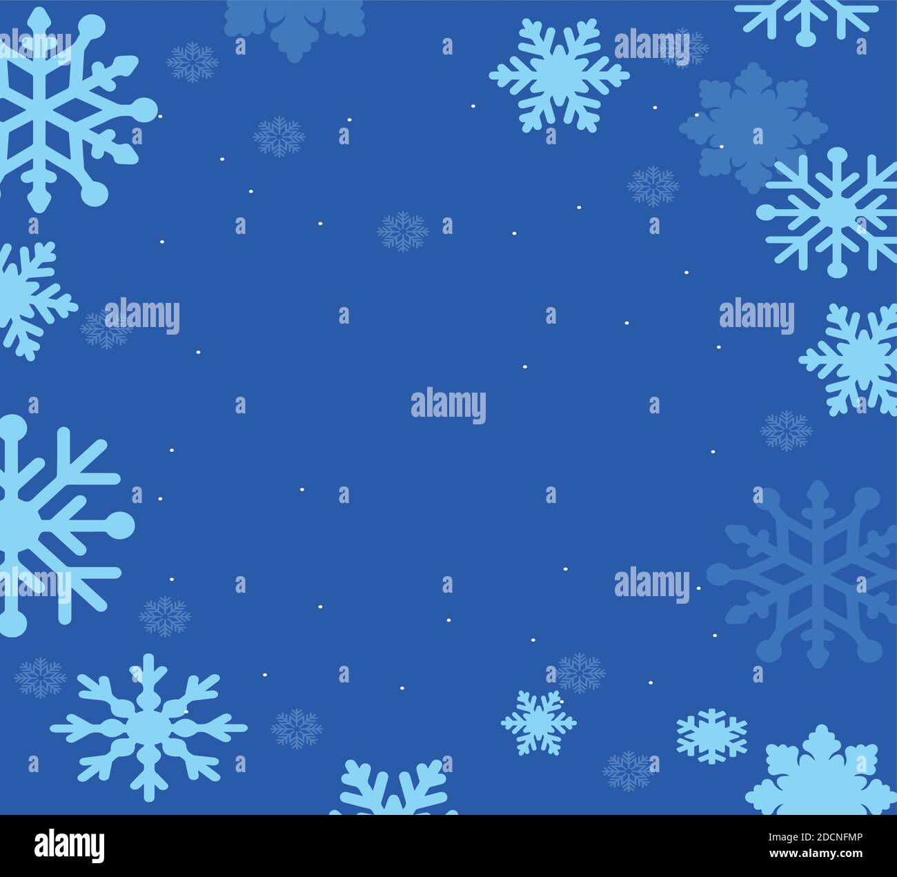 Flocons sur ciel bleu - Noël arrière-plan transparent Illustration de Vecteur