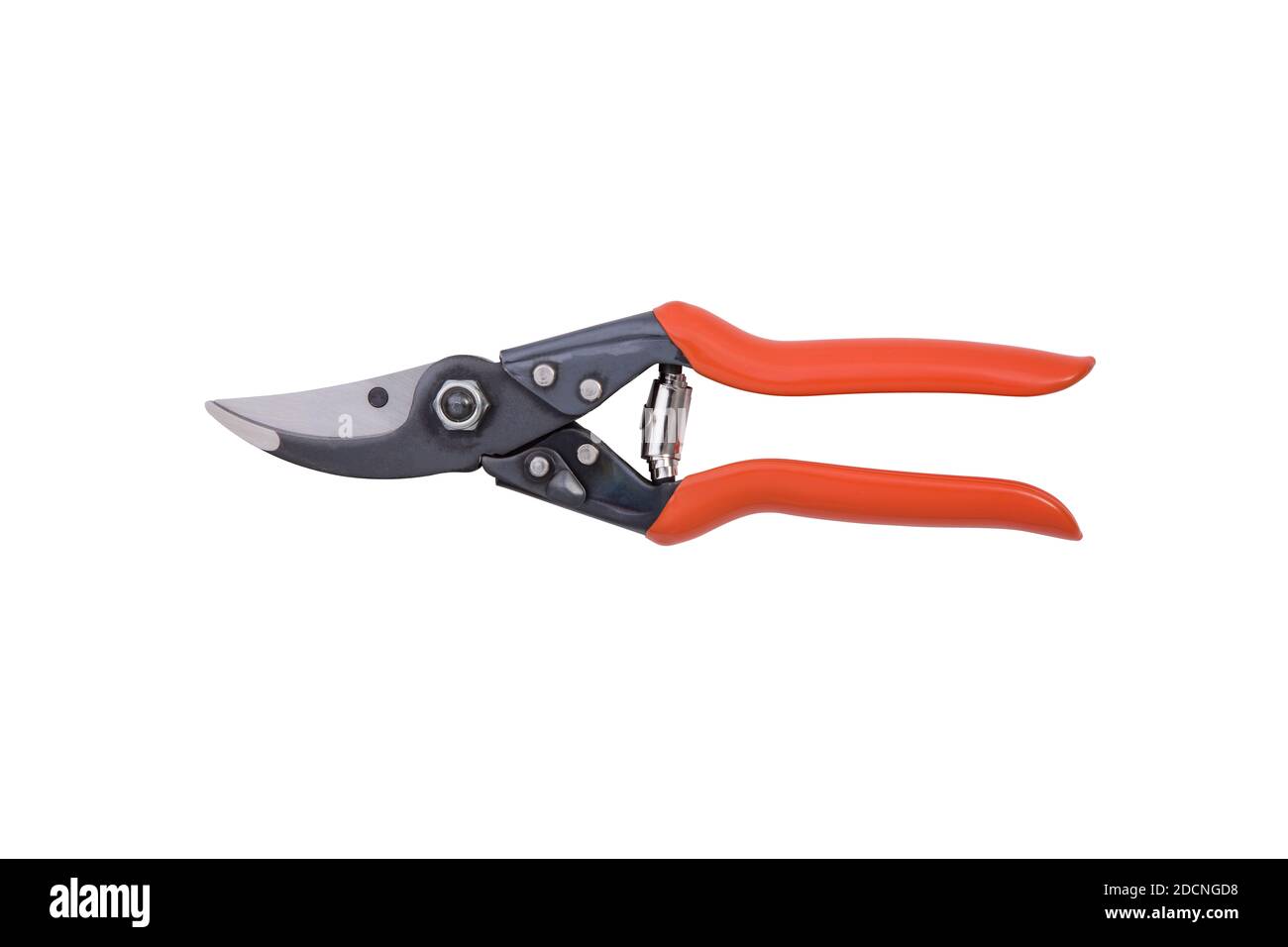 ciseaux de jardinage rouges isolés sur fond blanc. Sécateur de jardin rouge. Sécateurs de jardin . Pince Banque D'Images