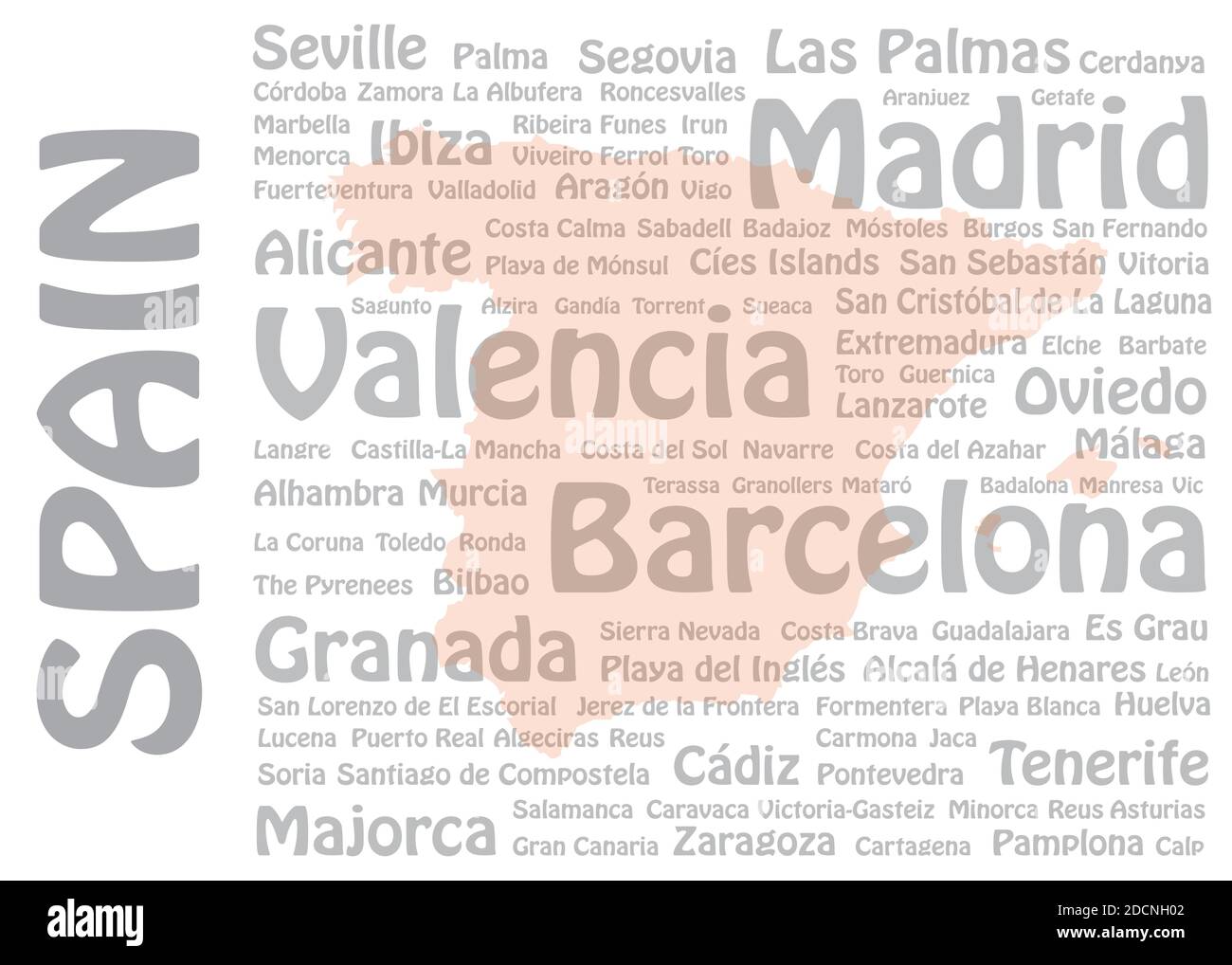 Voyage En Espagne Concept Avec Carte Vierge De L Espagne Et Les Noms Des Villes Et Des Monuments Espagnols En Arriere Plan Image Vectorielle Stock Alamy Voyage En Espagne Concept Avec Carte Vierge De L Espagne Et Les Noms Des Villes Et Des Monuments Espagnols En Arriere Plan Image Vectorielle Stock Alamy