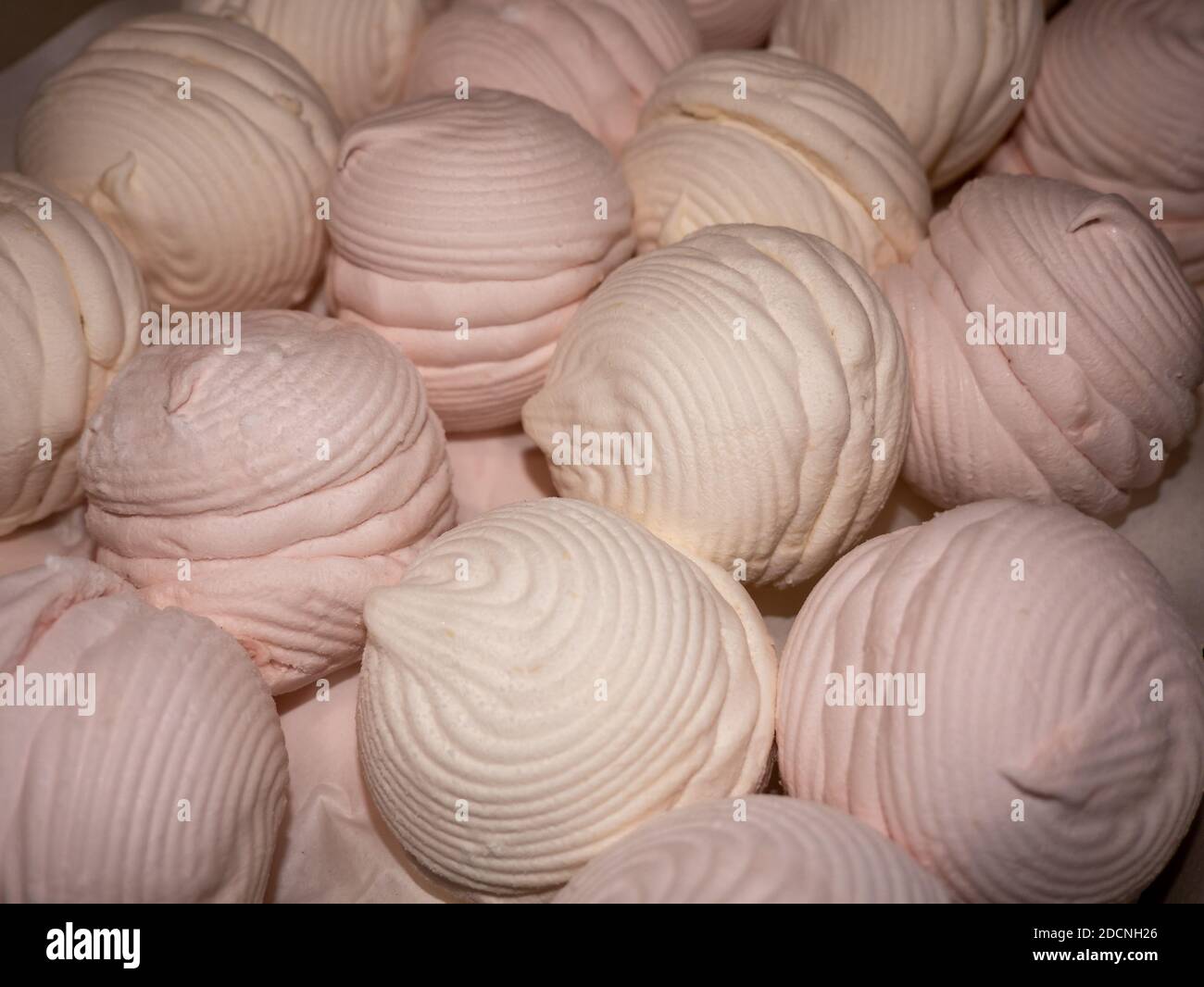 Le guimauve est composé de deux pièces Banque D'Images