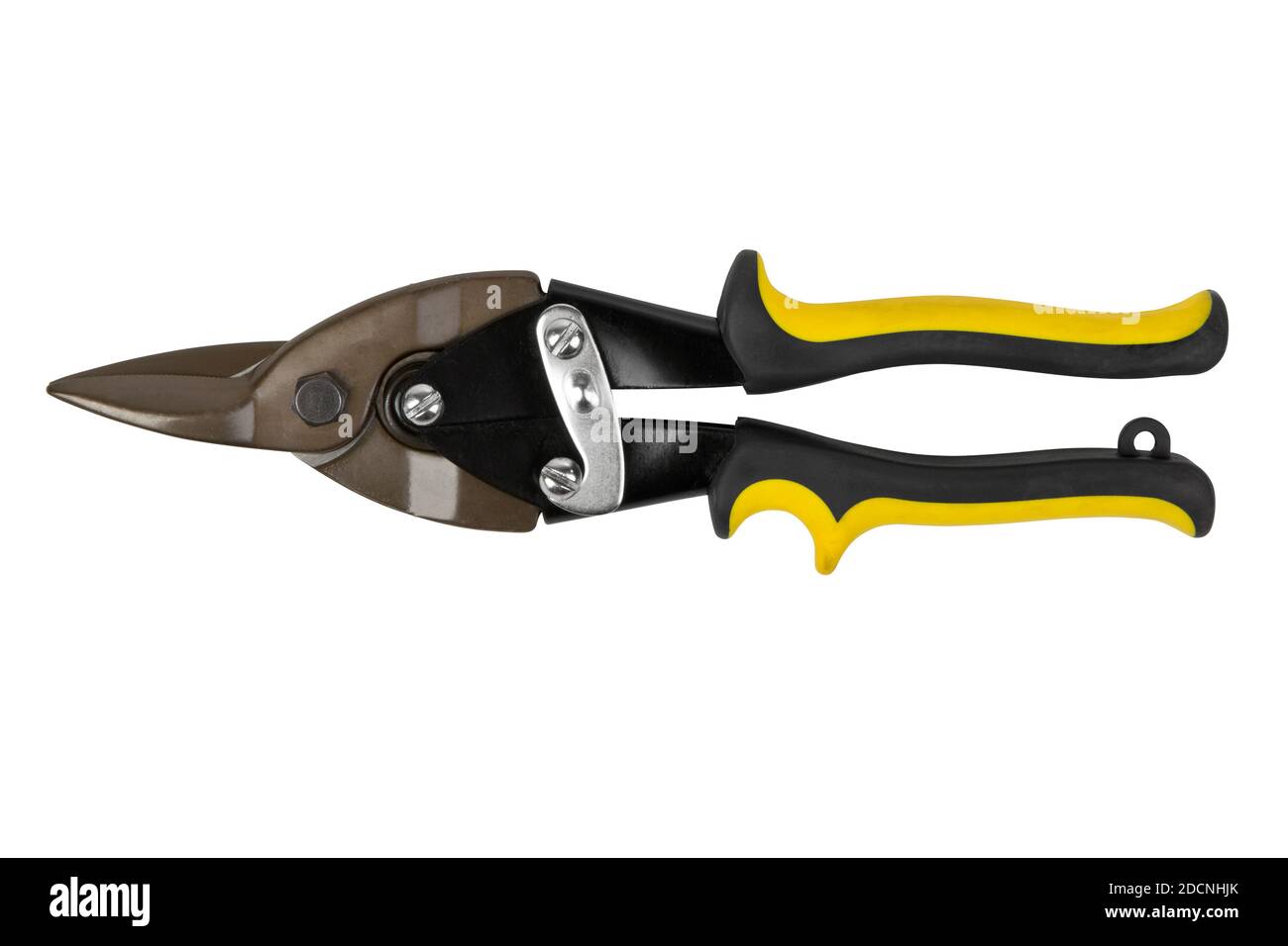 ciseaux de jardinage sur fond blanc Banque D'Images