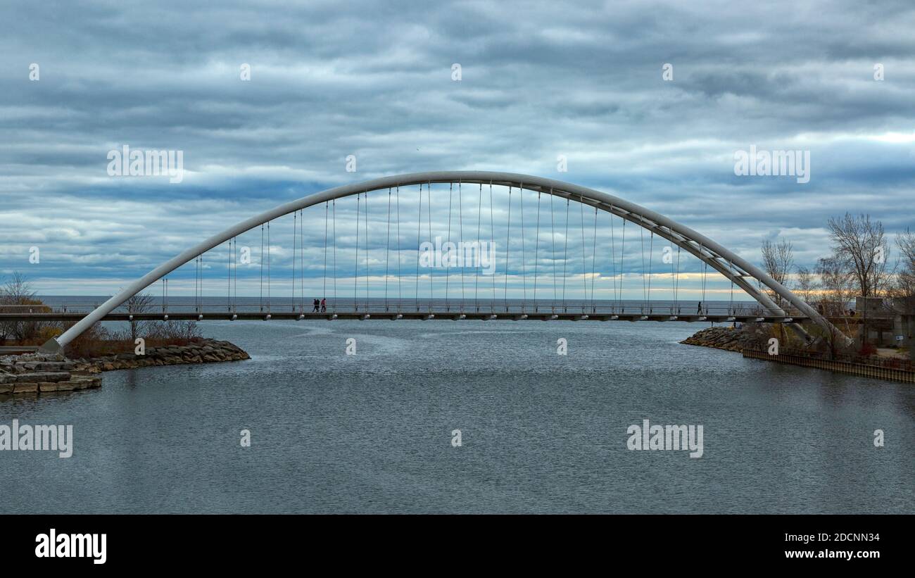 Pont Humber Bay Arch. Toronto Ontario Canada. Banque D'Images