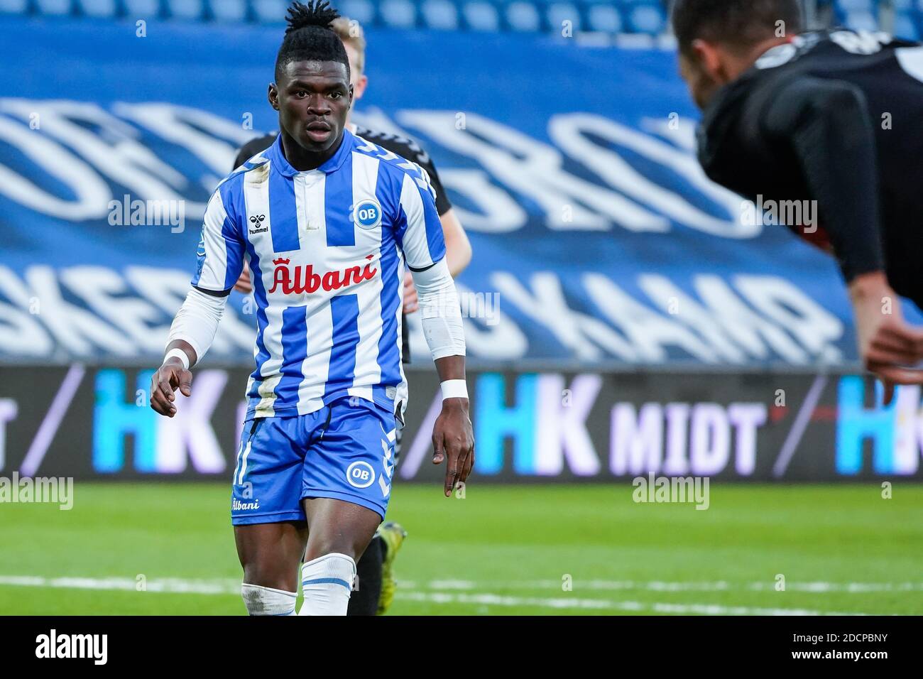 Odense, Danemark. 22 novembre 2020. Emmanuel Sabbi (11) d'OB vu pendant le match 3F Superliga entre Odense Boldklub et Sonderjyske au Parc d'énergie de la nature à Odense. (Crédit photo : Gonzales photo/Alamy Live News Banque D'Images