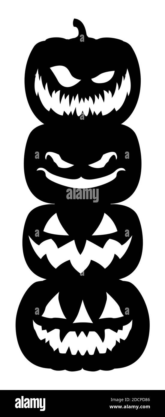 Carte D Invitation De Fete D Halloween Pour Les Vacances Citrouille Avec Personnage De Dessin Anime De Chat Noir Image Vectorielle Stock Alamy