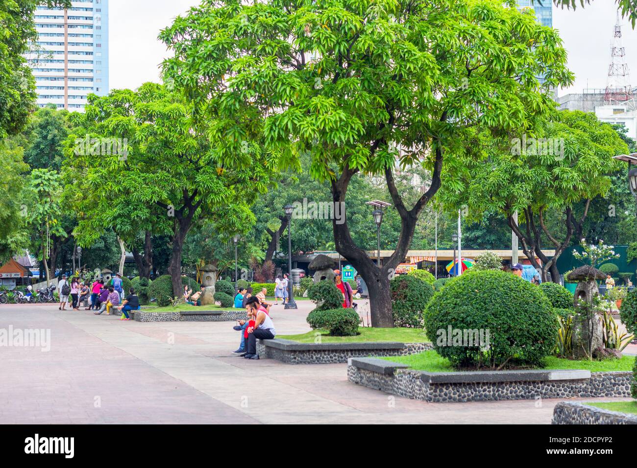 À l'intérieur du parc Rizal à Manille, Philippines Banque D'Images