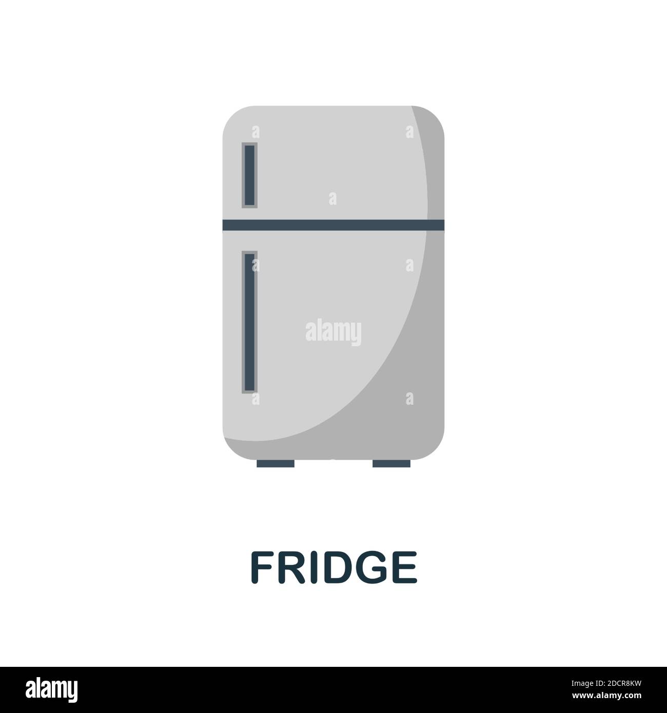 Icône du réfrigérateur. Un élément simple de la collection d'appareils électroménagers. Icône de réfrigérateur créative pour la conception Web, les modèles, les infographies et bien plus encore Illustration de Vecteur