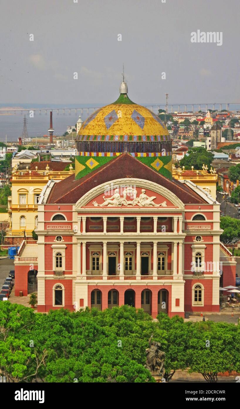 Théâtre Amazone; Opéra, Manaus, Brésil Banque D'Images
