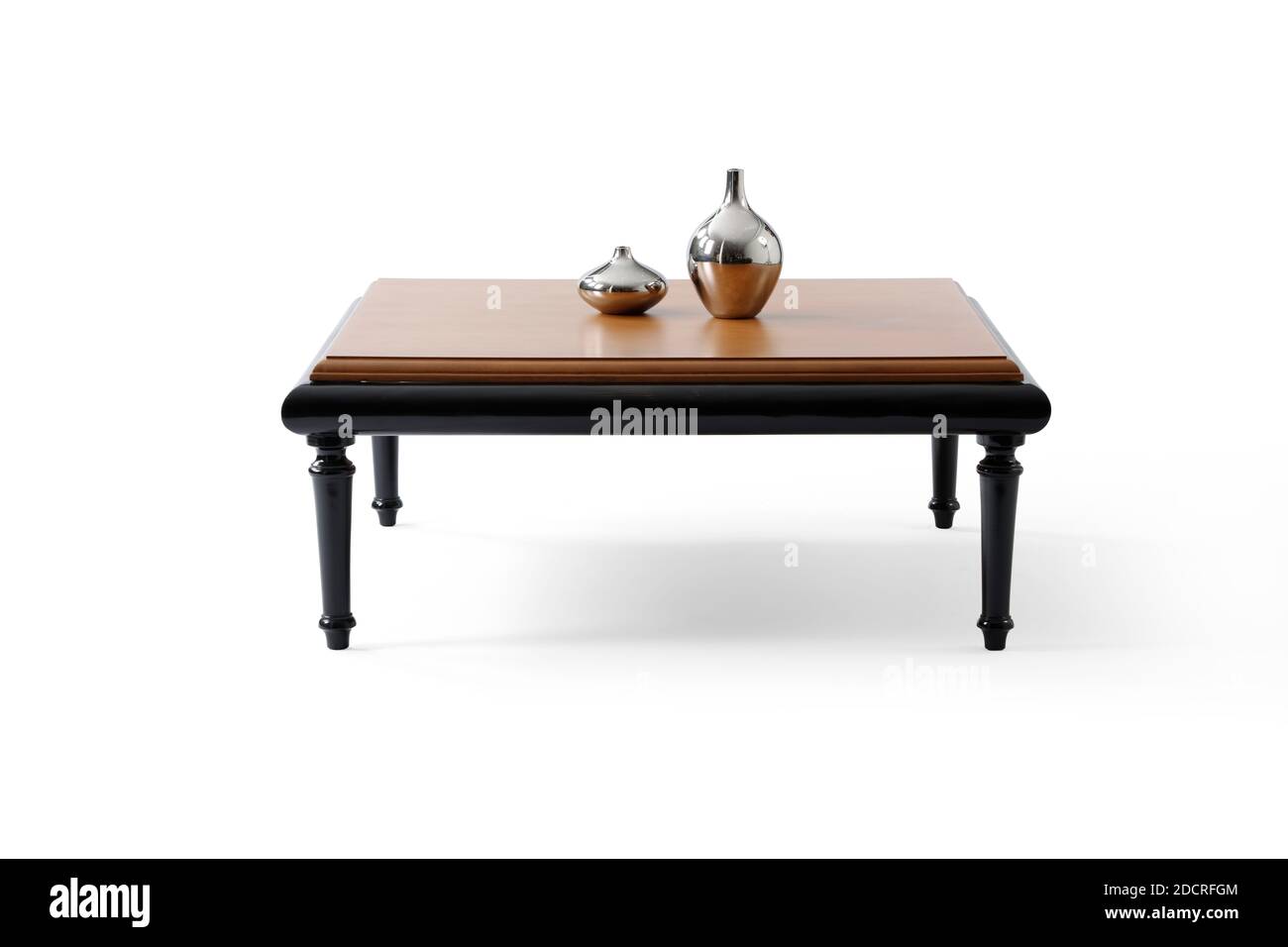 table basse classique isolée sur fond blanc Banque D'Images