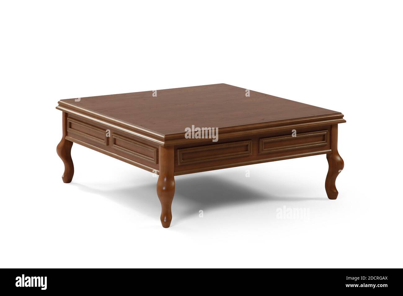 table basse classique isolée sur fond blanc Banque D'Images