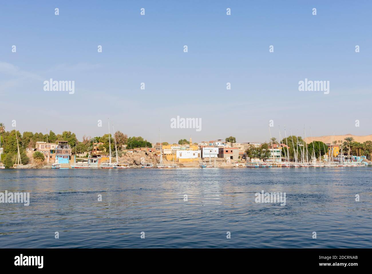 SIOU, village nubien sur l'île Éléphantine, Assouan, Égypte Banque D'Images