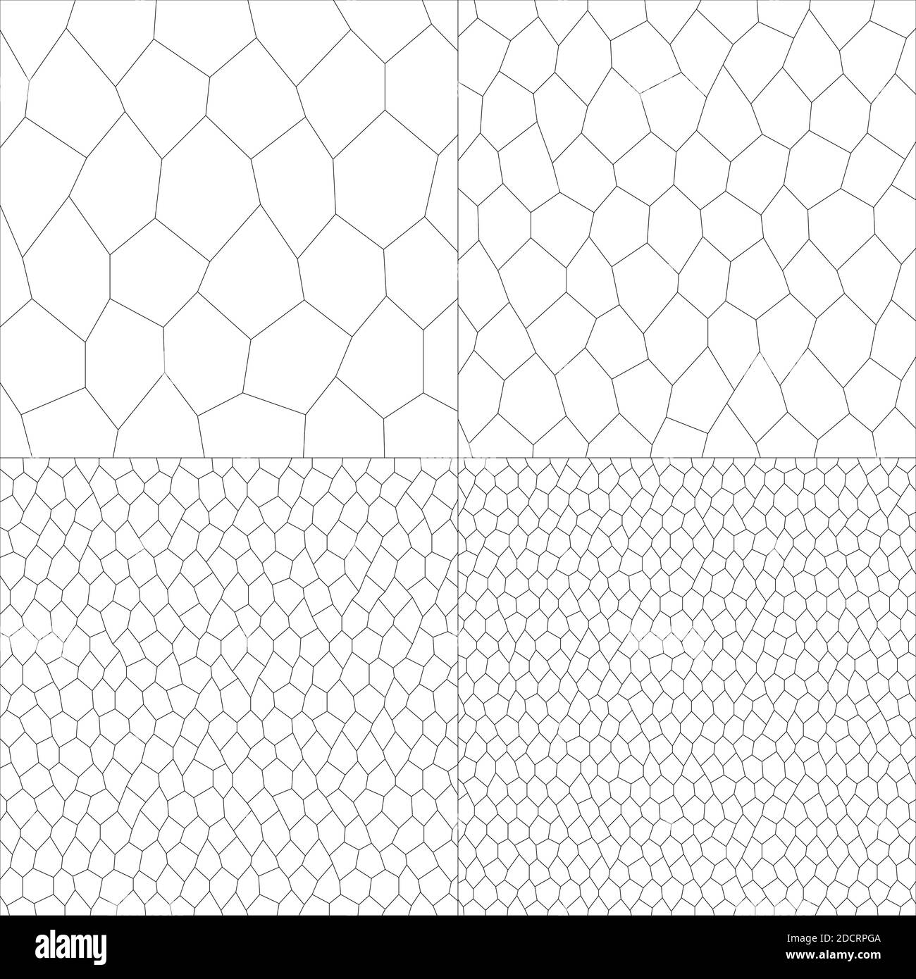 Tessellation, aléatoire, tuiles de mosaïque irrégulières, pierres, motif de pierre, arrière-plan - illustration vectorielle de stock, graphiques clip-art Illustration de Vecteur