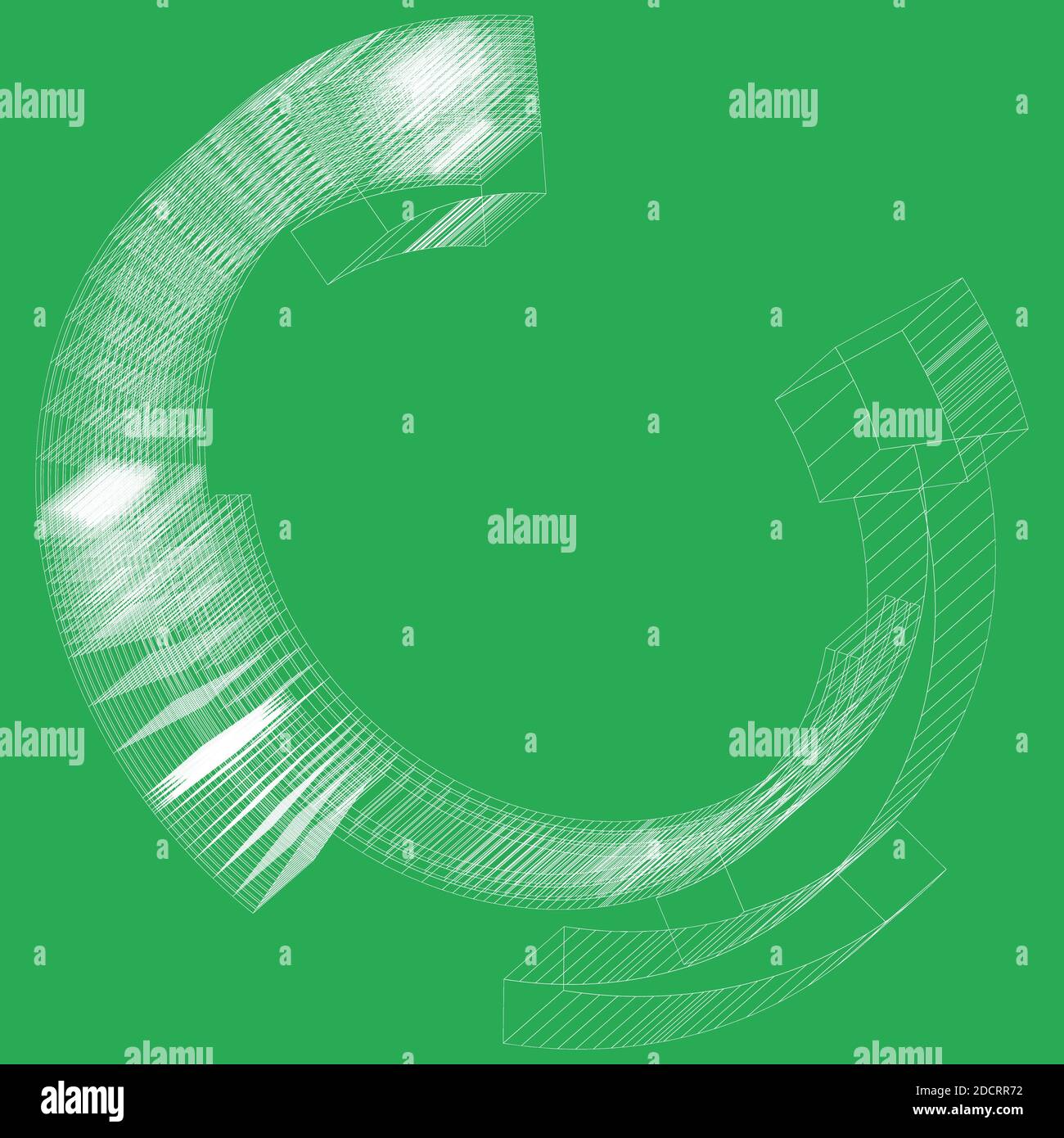 Objet 3d à cadre métallique - Sci-fi géométrique, Cybernetics, cercle Cyber segmenté, élément de conception d'anneau. HUD abstrait, GUI, UI forme circulaire – vecteur de stock Illustration de Vecteur