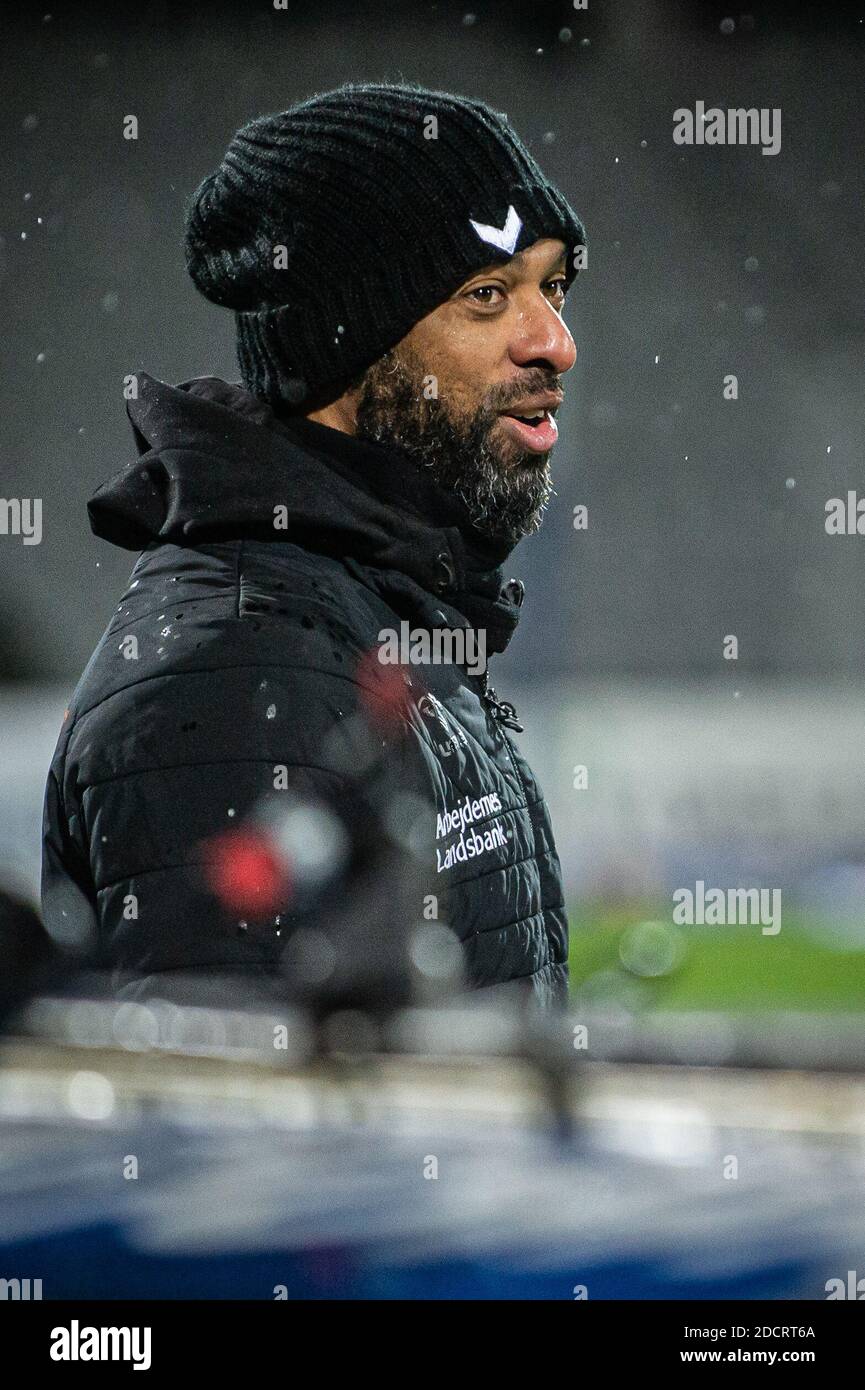 Aarhus, Danemark. 22 novembre 2020. L'entraîneur-chef David Nielsen d'AGF a été vu lors du match 3F Superliga entre le FGF d'Aarhus et le FC Midtjylland au parc Ceres d'Aarhus. (Crédit photo : Gonzales photo/Alamy Live News Banque D'Images