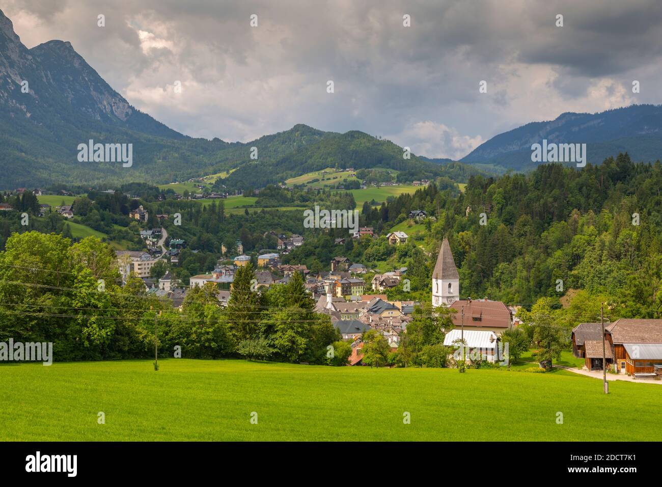 Vue sur Bad Aussee, Styrie, Salzkammergut Lakes, Alpes autrichiennes, Autriche, Europe Banque D'Images