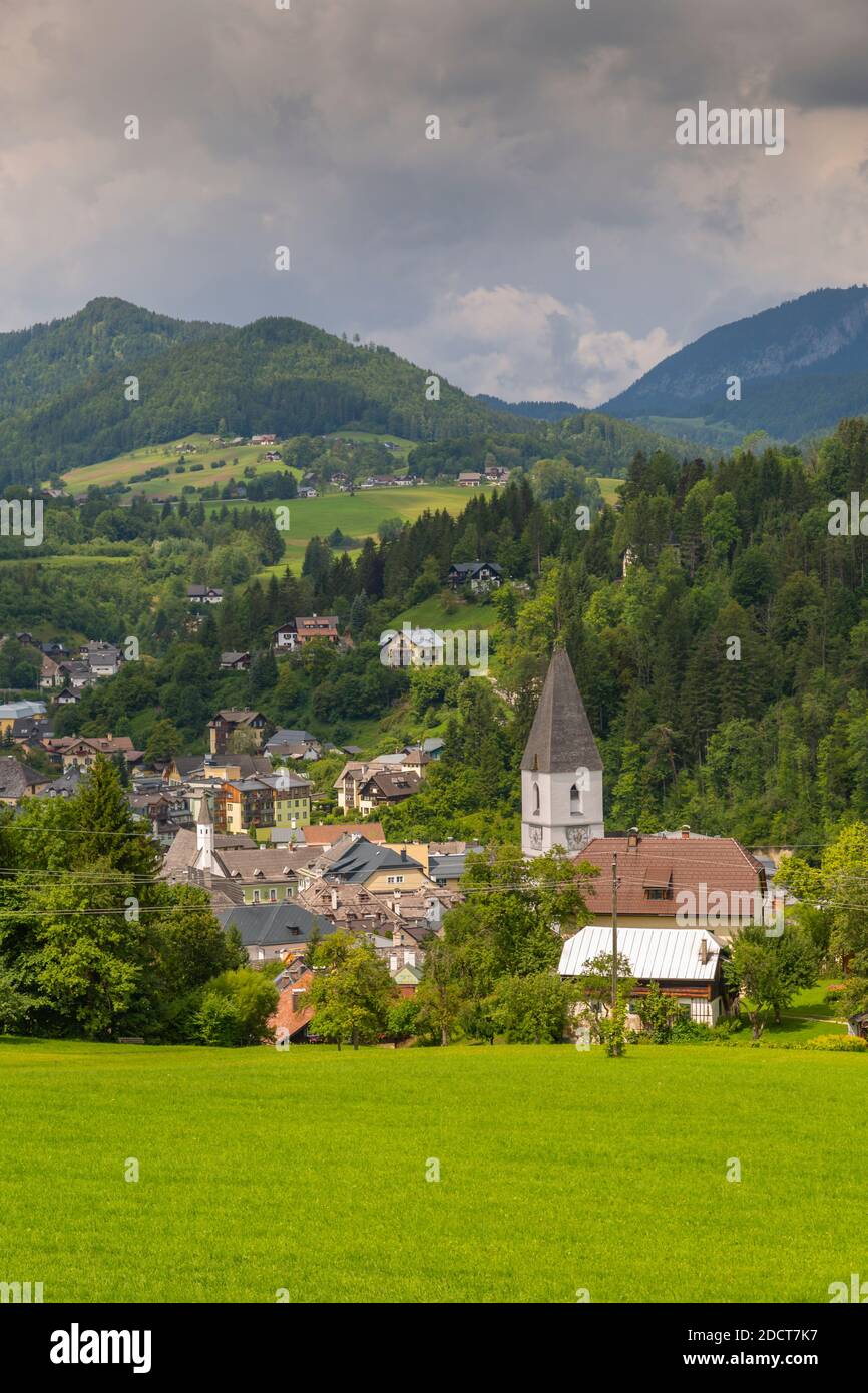 Vue sur Bad Aussee, Styrie, Salzkammergut Lakes, Alpes autrichiennes, Autriche, Europe Banque D'Images