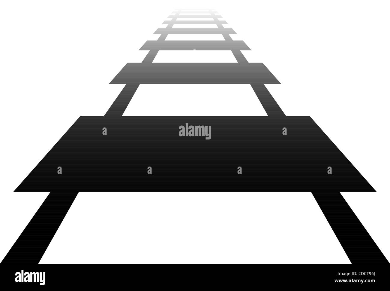 Chemin de fer, chemin de fer, contour du chemin de fer, vecteur de silhouette. Tramway, métro, chemin de métro – illustrations, graphiques clip art Illustration de Vecteur