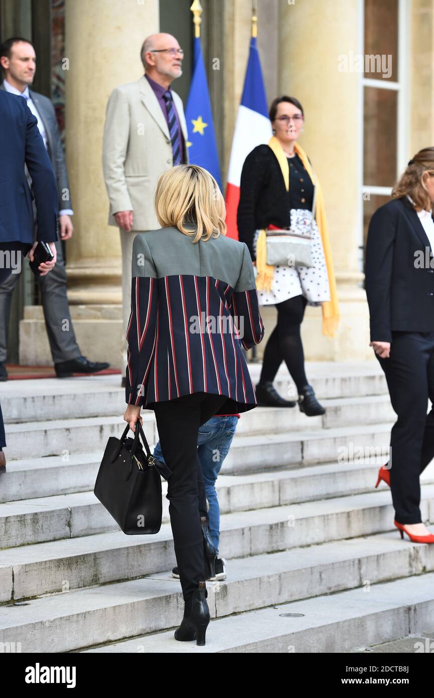 Brigitte Macron Au Palais De L Elysee A L Occasion De Son 65e Anniversaire A Paris France Le 13 Avril 18 Photo Par Eliot Blondt Abacapress Com Photo Stock Alamy