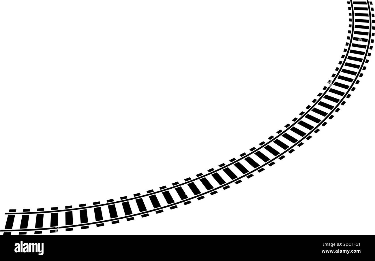 Chemin de fer, chemin de fer, contour du chemin de fer, vecteur de silhouette. Tramway, métro, chemin de métro – illustrations, graphiques clip art Illustration de Vecteur