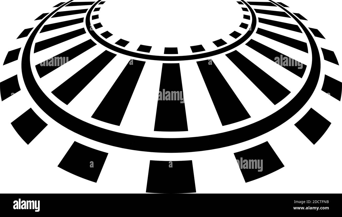 Chemin de fer, chemin de fer, contour du chemin de fer, vecteur de silhouette. Tramway, métro, chemin de métro – illustrations, graphiques clip art Illustration de Vecteur