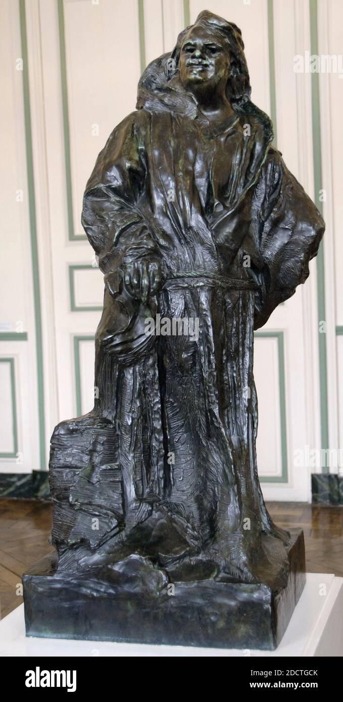 Auguste Rodin (1840-1917). Sculpteur français. Balzac dans une robe de moine, vers.1893. Bronze. La fonderie Georges Rudier. Musée Rodin. Paris. France. Banque D'Images