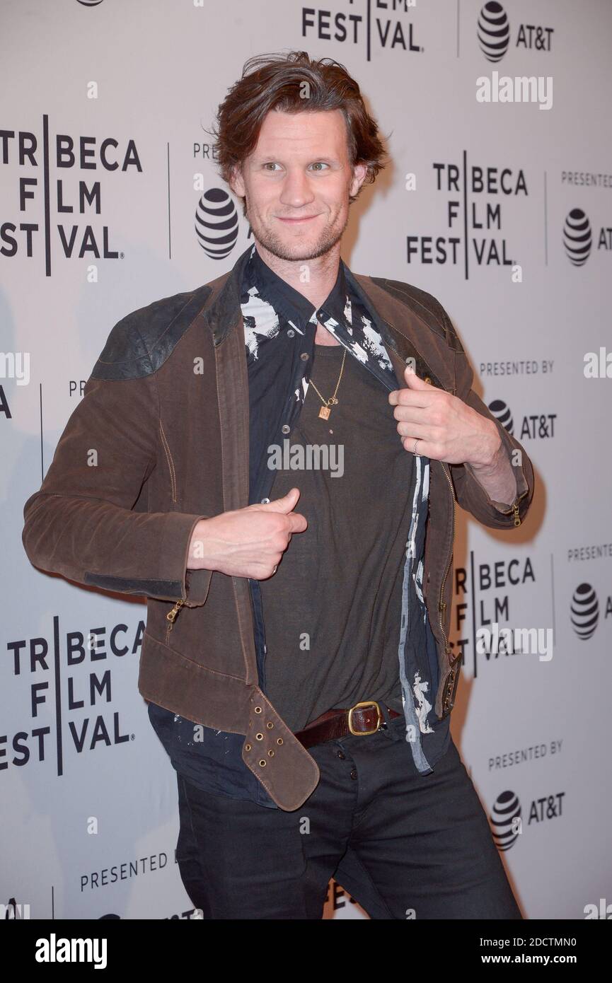 Matt Smith assiste à la première du film Mapplehorpe lors du Tribeca film Festival 2018 au SVA Theatre de New York, NY, USA, le 22 avril 2018. Photo de Julien Reynaud/APS-Medias/ABACAPRESS.COM Banque D'Images