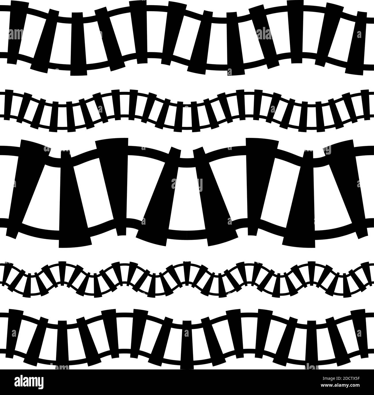 Chemin de fer, chemin de fer, contour du chemin de fer, vecteur de silhouette. Tramway, métro, chemin de métro – illustrations, graphiques clip art Illustration de Vecteur