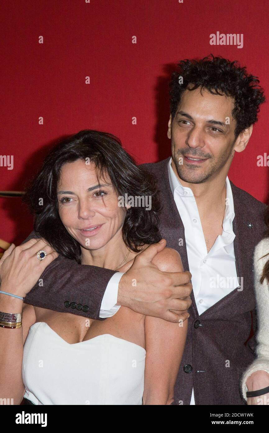 Tomer Sisley et sa femme Sandra Sisley assistante au 39e Festival mondial du Cirque de Demain, au Cirque Phenix, pelouse de Reuilly, Paris, France, le 04 fevrier 2018. Photo de Nasser Berzane/ABACAPRESS.COM Banque D'Images