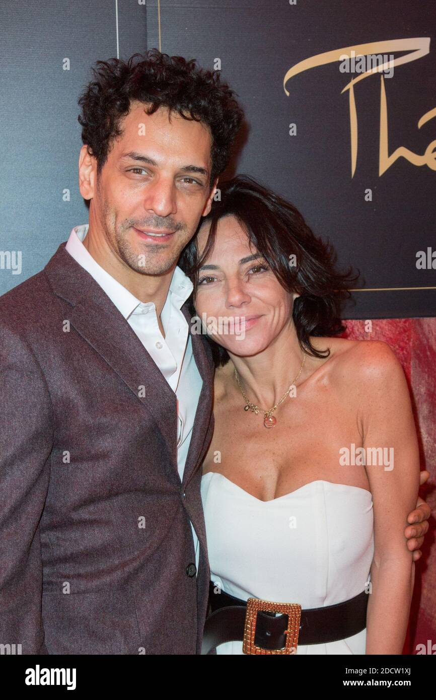 Tomer Sisley et sa femme Sandra Sisley assistante au 39e Festival mondial du Cirque de Demain, au Cirque Phenix, pelouse de Reuilly, Paris, France, le 04 fevrier 2018. Photo de Nasser Berzane/ABACAPRESS.COM Banque D'Images