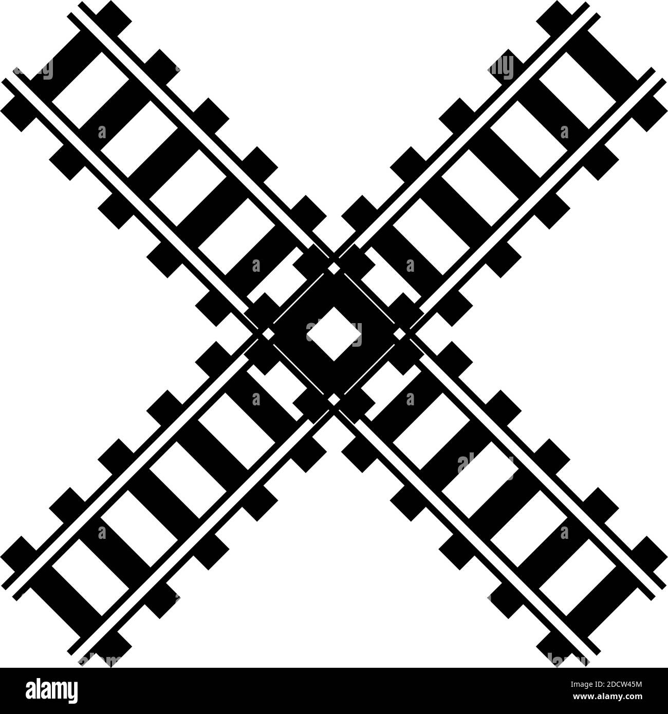 Chemin de fer, chemin de fer, contour du chemin de fer, vecteur de
