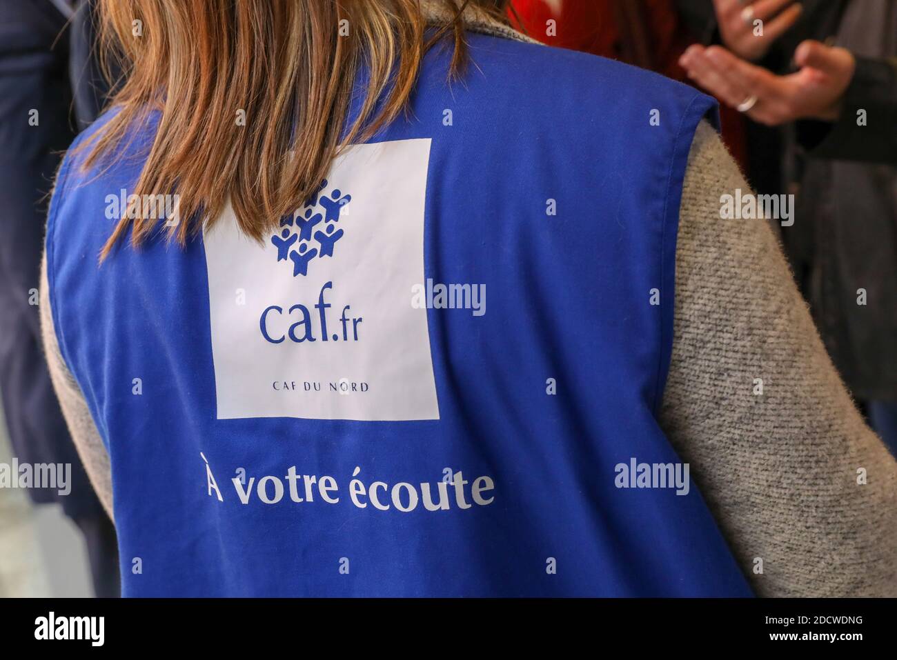 Les bureaux de la CAF (Family Allocations Office: Family-oriented sector of the French social Security) à Roubaix, France, le 09 avril 2018. Photo de Thierry Thorel/ABACAPRESS.COM Banque D'Images