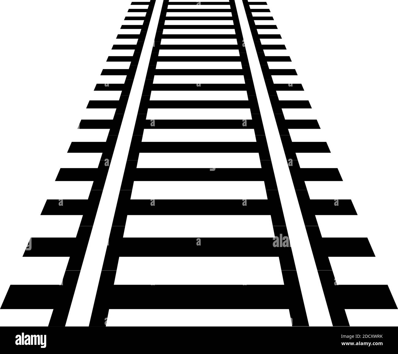 Chemin de fer, chemin de fer, contour du chemin de fer, vecteur de silhouette. Tramway, métro, chemin de métro – illustrations, graphiques clip art Illustration de Vecteur