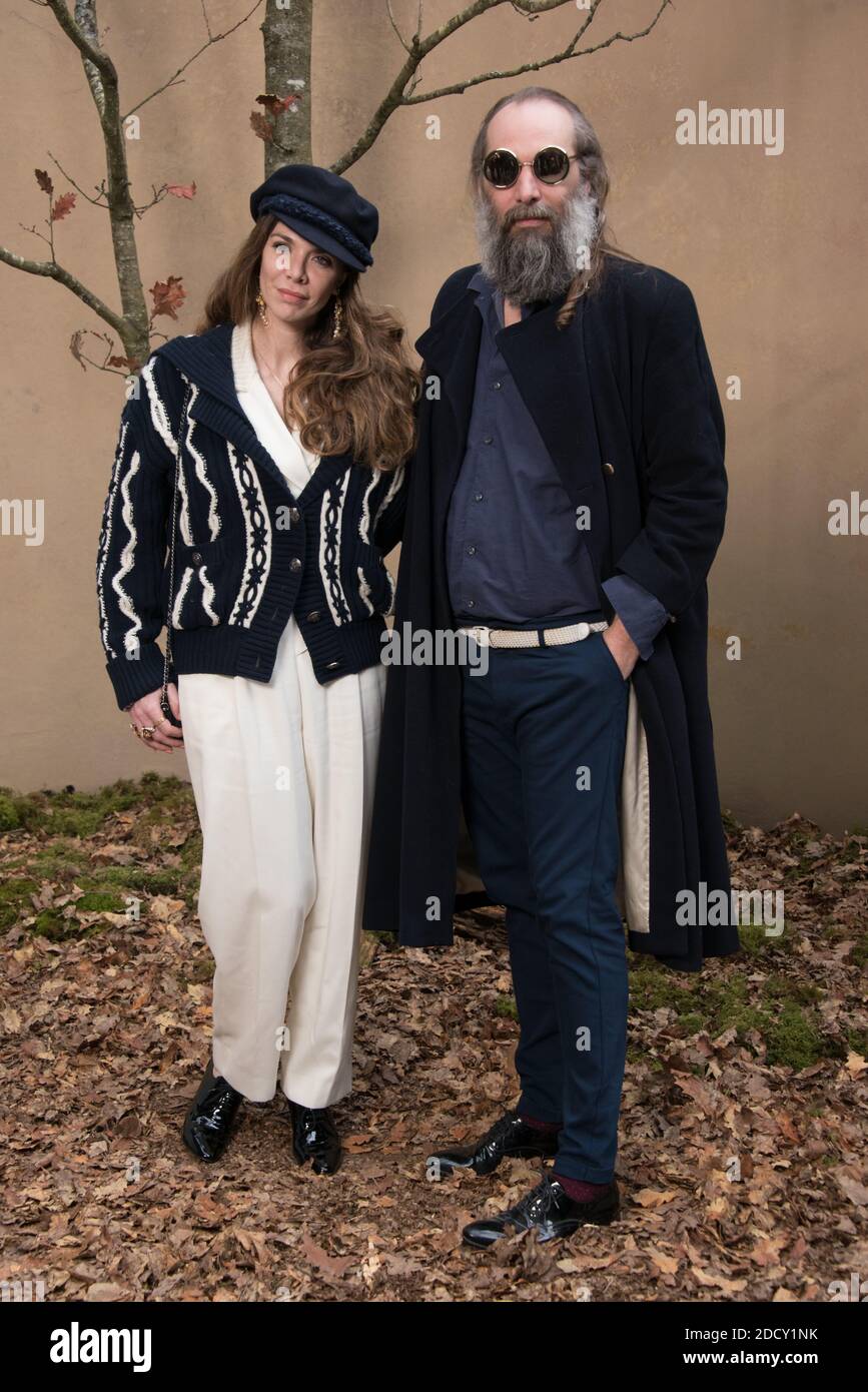 Sébastien Tellier et Amandine de la Richardiere participant au salon Chanel  dans le cadre de la semaine de la mode de Paris vêtements pour femmes  automne/hiver 2018/2019 à Paris, France, le 0