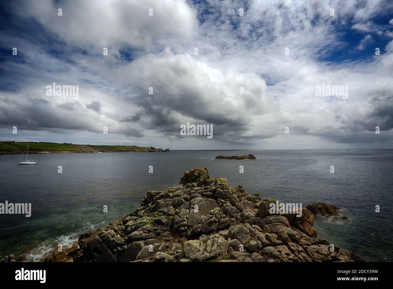 Les Îles Scilly sont un archipel au large de la pointe ouest du sud de la péninsule de Cornouailles de Grande-Bretagne. Banque D'Images
