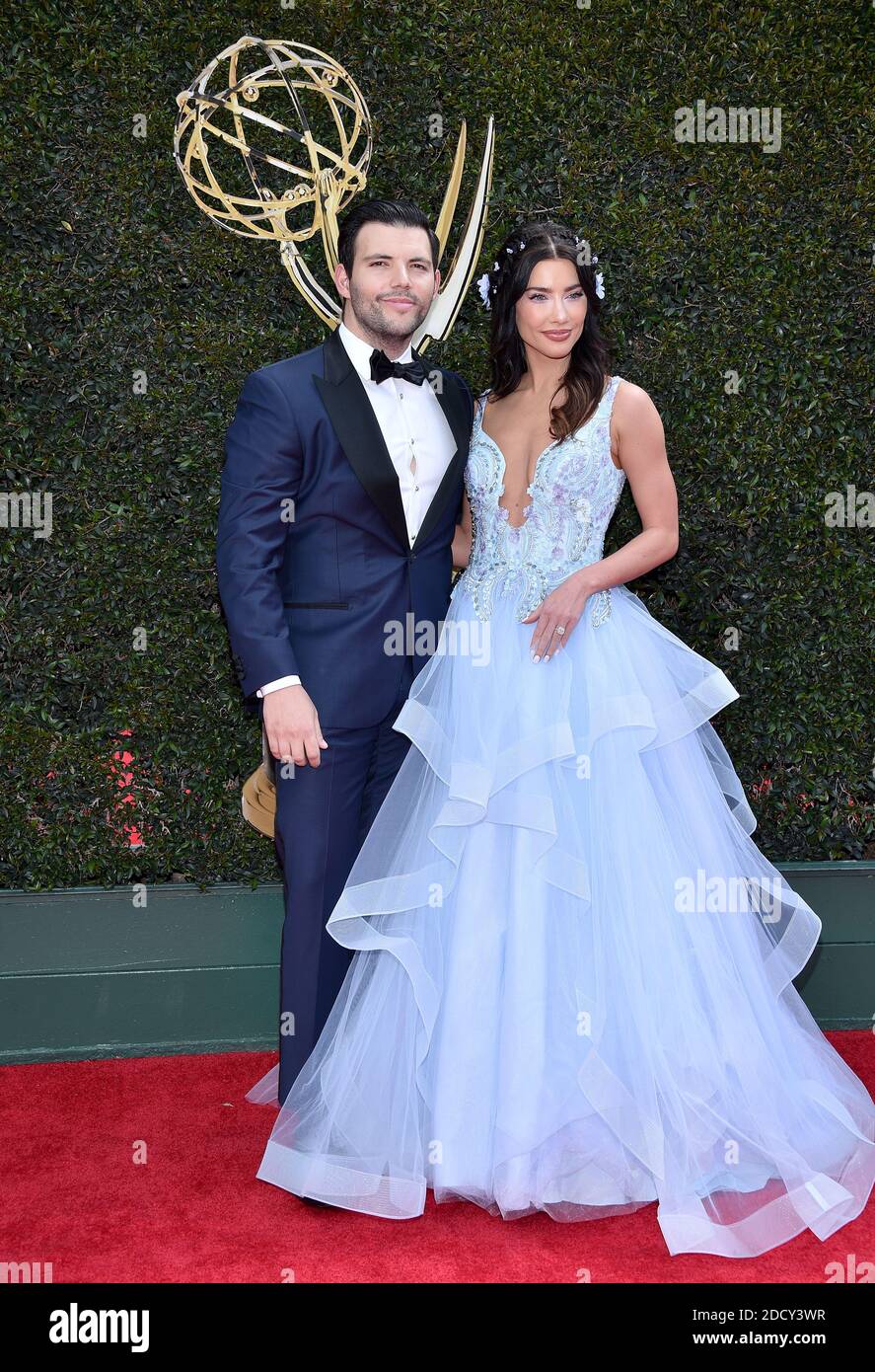 Jacqueline MacInnes Wood et Elan Ruspoli assistent à la 45e cérémonie annuelle des Emmy Awards de jour à l'Auditorium civique de Pasadena le 29 avril 2018 à Pasadena, CA, États-Unis. Photo de Lionel Hahn/ABACAPRESS.COM Banque D'Images