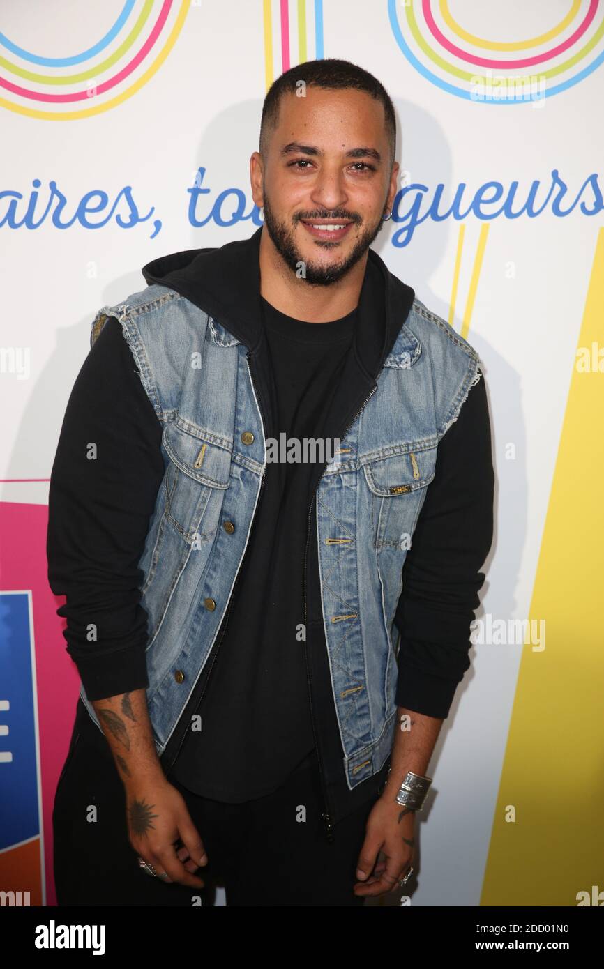 Slimane Lors des 100 ans de la création de la Ligue contre le cancer a la Cité des Sciences a Paris, France le 14 mars 2018. Photo de Jerome Domine/ABACAPRESS.COM Banque D'Images