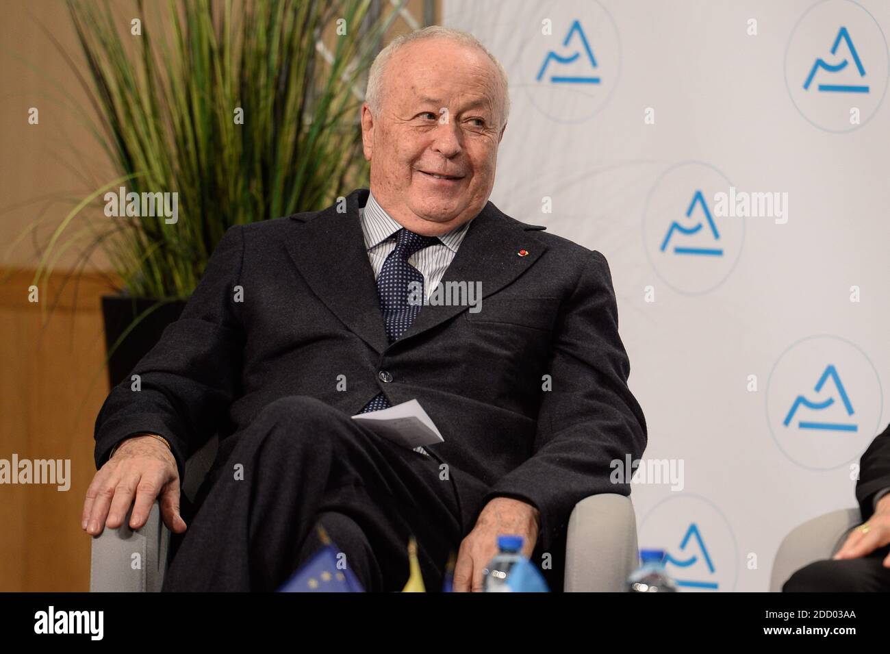 Alain Merieux participe à la conférence sur les chrétiens de l'est et les minorités menacées au Moyen-Orient à Lyon, France, le 15 mars 2018. Photo de Julien Reynaud/APS-Medias/ABACAPRESS.COM Banque D'Images