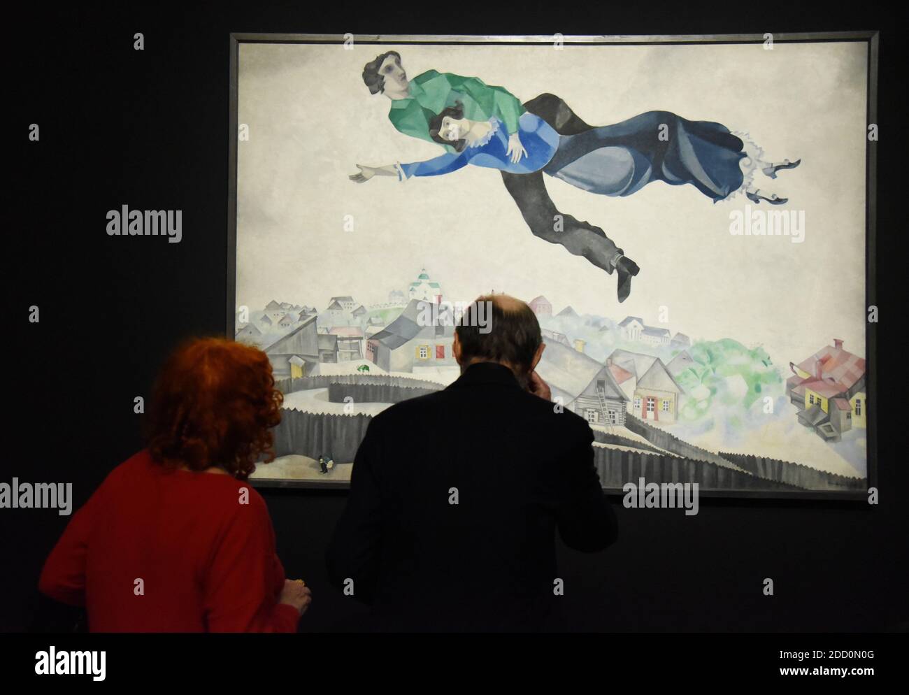 Vue d'illustration pendant la 'Chagall, Lissitzky, Malevitch... L'avant-garde russe a Vitebsk, 1918-1922' : Aperçu de la presse au Centre Pompidou le 26 mars 2018 à Paris, France. Photo d'Alain Apaydin/ABACAPRESS.COM Banque D'Images