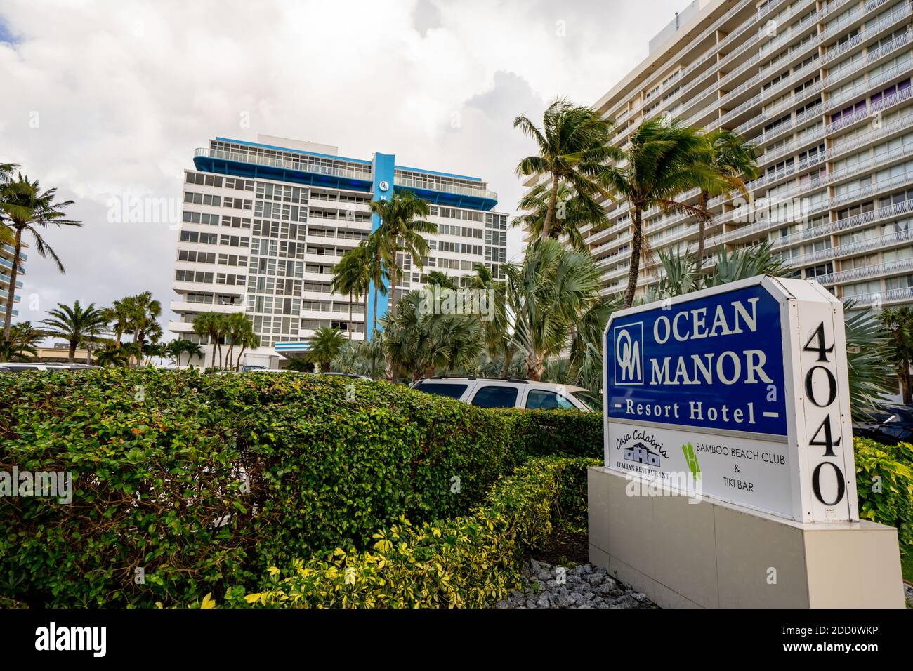 FORT LAUDERDALE, FL, États-Unis - 22 NOVEMBRE 2020 : photo de l'Ocean Manor Resort Hotel Galt Ocean Mile Banque D'Images