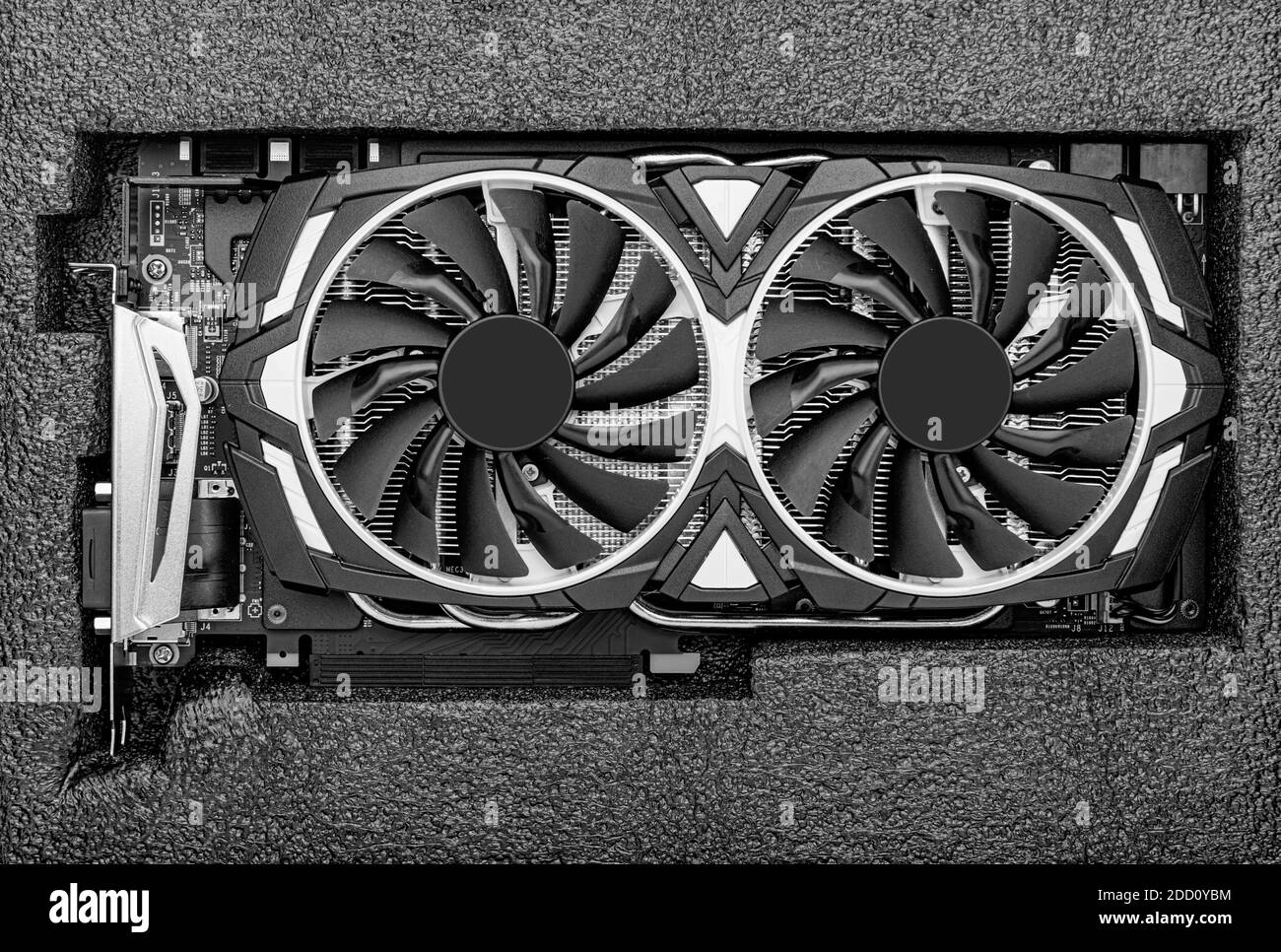 Jeu de l'ordinateur carte graphique puissante de près. Banque D'Images