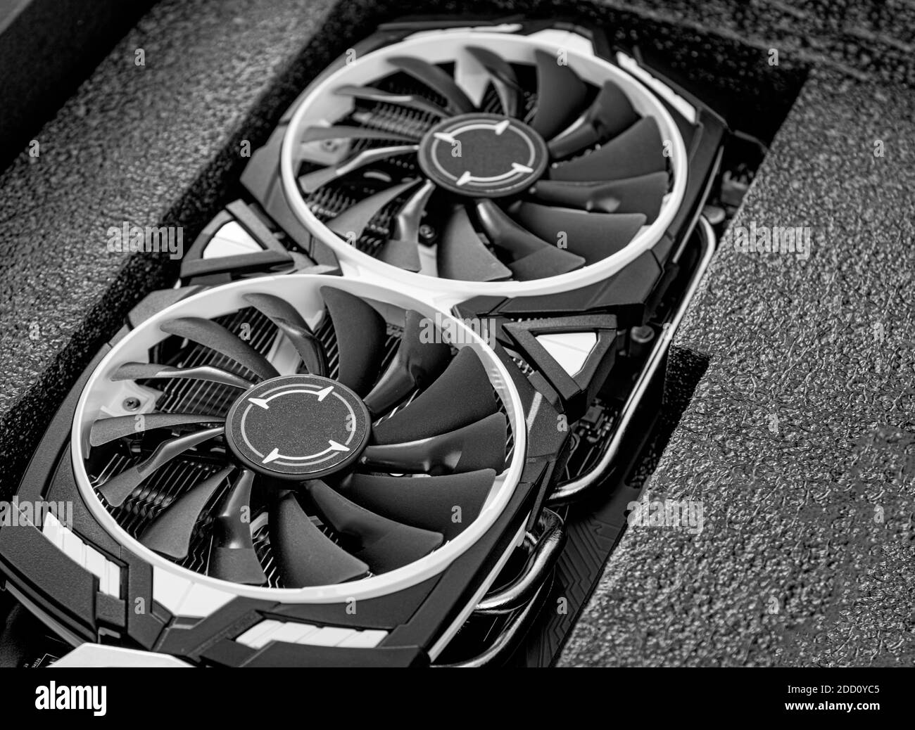 Jeu de l'ordinateur carte graphique puissante de près. Banque D'Images