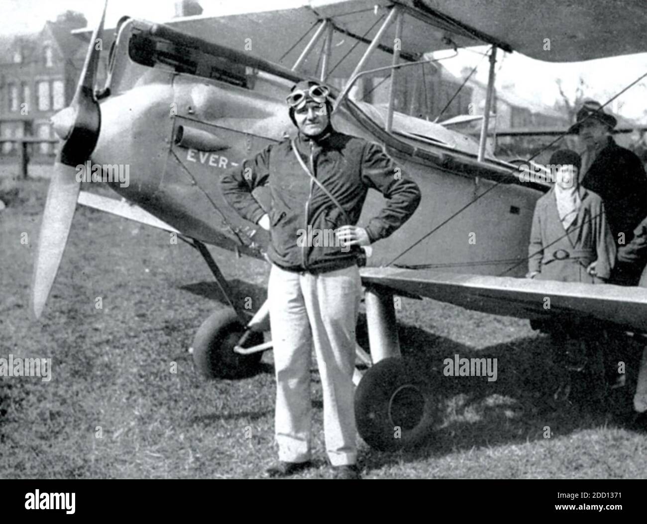 MAURICE WILSON (1898-1934) soldat, mystique et aviateur anglais avec son gitane Moth Aircraft toujours Ouest Banque D'Images