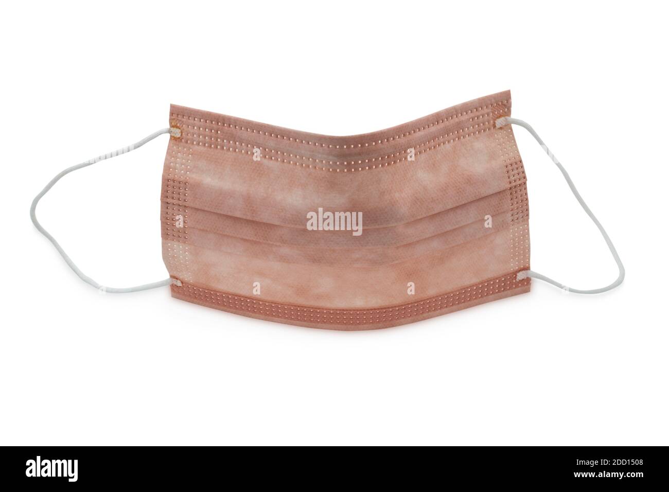 masque de protection médical avec oxyde de cuivre isolé sur fond blanc, prise de vue en studio Banque D'Images