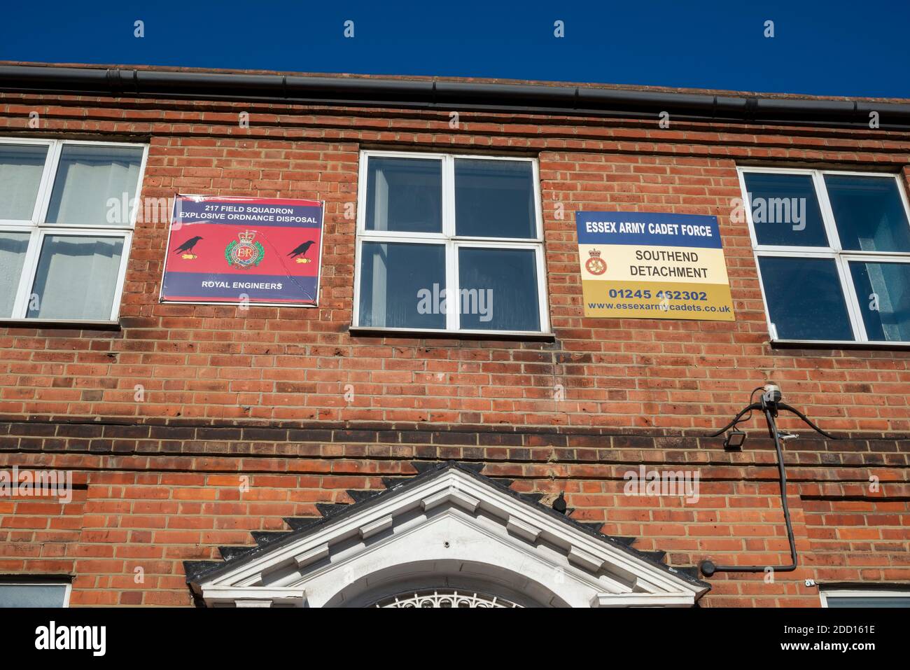 217, Escadron de campagne élimination d'explosifs, Royal Engineers, et la Force des cadets de l'Armée d'Essex, détachement de Southend. Armée territoriale. Rue est Banque D'Images