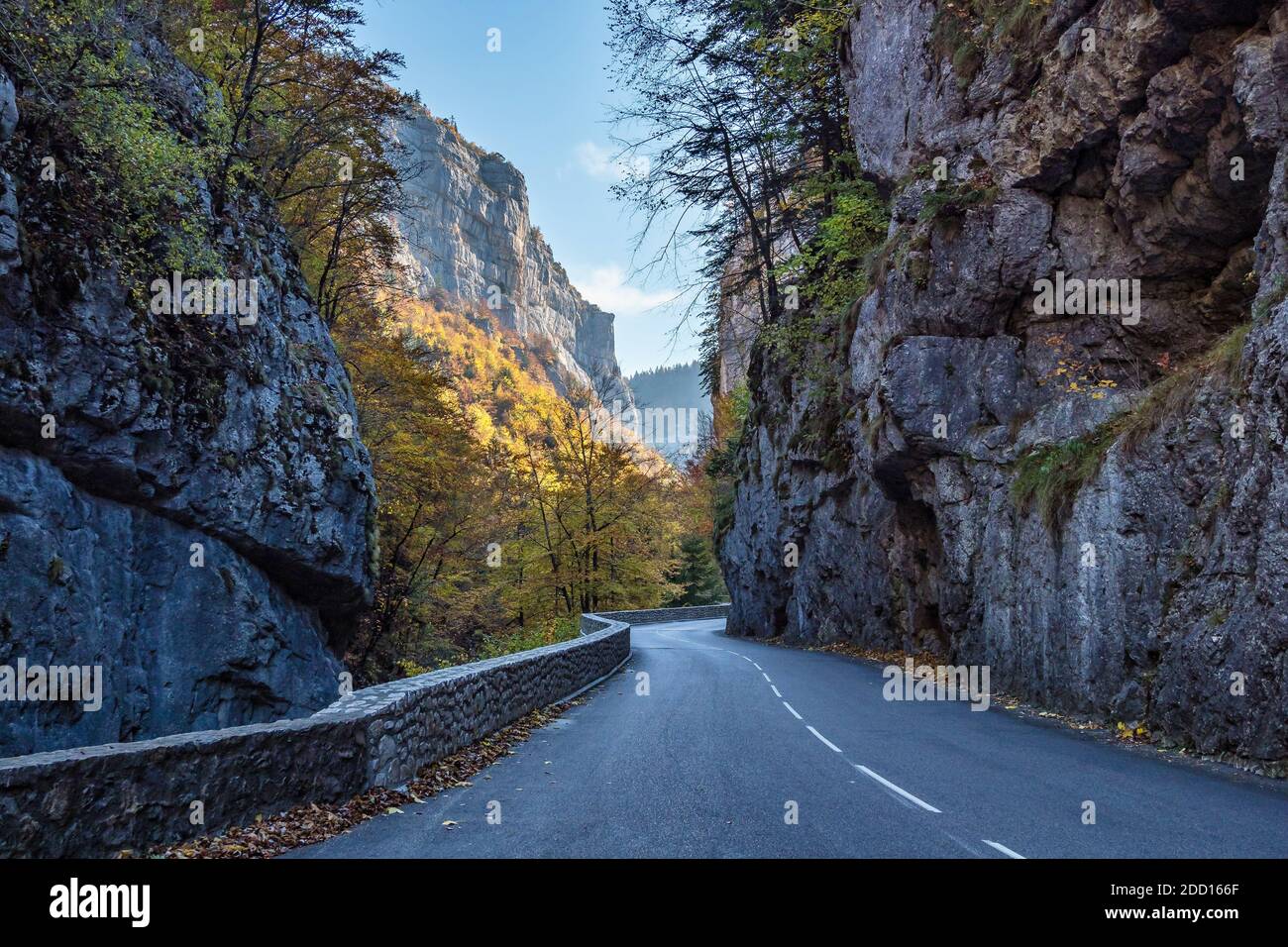 Gorges de la Bourne, le canyon de Bourne près de Villard de Lans, Vercors en France, Europe Banque D'Images